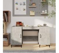 812775 vidaXL Bureau Gris béton 140x50x75 cm Bois d'ingénierie