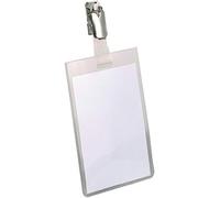 813519 Badge Sans Clip Pvc Rigide Bristol 90 X 60mm Plastique Blanc