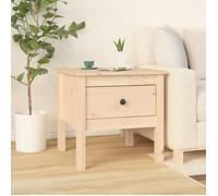 Vidaxl Table D'appoint 50x50x49 Cm Bois Massif De Pin Marron