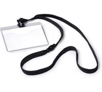 813907 Pochette Porte-Badge Universel Avec Lacet Textile Bleu Pour Insertion Format 60 X 90 Mm Plastique Résistant Transparent Boîte De 10