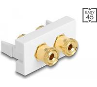 81398 - Easy 45 Module 2 x bornier, bague de couleur rouge / noire 22,5 x 45 mm