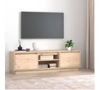 Vidaxl Meuble Tv 140x35x40 Cm Bois De Pin Massif Marron