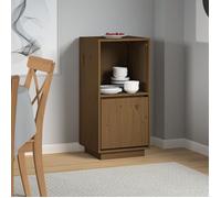 Buffet marron miel 38x35x80 cm bois massif de pin814347