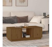 814427 vidaXL Table basse Marron miel 110x50x40 cm Bois massif de pin