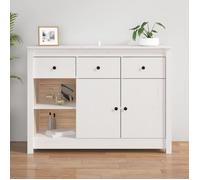 814555 vidaXL Buffet Blanc 100x35x74 cm Bois massif de pin