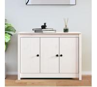 vidaXL Buffet Blanc 100x35x74 cm Bois massif de pin