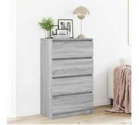815076 vidaXL Buffet Sonoma gris 60x35x98,5 cm Bois d'ingénierie