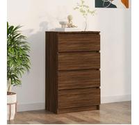 815077 vidaXL Buffet Chêne marron 60x35x98,5 cm Bois d'ingénierie