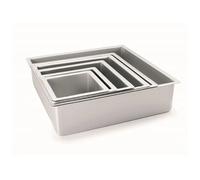 IBILI Moule carré 815220 – extra profond 20 x 20 x 10 cm aluminium anodisé