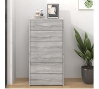 815364 vidaXL Buffet avec 6 tiroirs Sonoma gris 50x34x96 cm Bois d'ingénierie