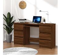 815440 vidaXL Bureau Chêne marron 140x50x77 cm Bois d'ingénierie