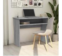 vidaXL Bureau Sonoma – Table d'ordinateur 90x50x74 cm Gris, bois d'ingénierie
