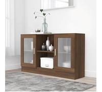 Vidaxl Armoire À Vitrine Chêne Marron 120x30,5x70 Cm Bois D'ingénierie Multicolore