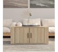 vidaXL Table basse d'appoint 2 compartiments avec porte Chêne Sonoma bois d'ingénierie