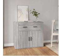 816574 vidaXL Buffet Sonoma gris 80x33x70 cm Bois d'ingénierie