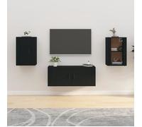 Meubles TV muraux 2 pcs Noir 40x34,5x60 cm816659