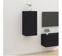 Vidaxl Meuble Tv Mural Noir 40x34,5x80 Cm Multicolore