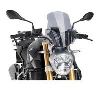 8168 - accessoire de pare-brise à main en forme de dôme ng + soportes compatible avec B_M_W_ r1200r 2015-2018 COULEUR CLAIR FUMÉ