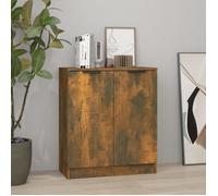 vidaXL Dressoir 60x30x70 cm bewerkt hout gerookt eikenkleurig816982 Brun G