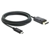 81702 Câble Displayport Mâle, USB C Mâle Textile L : 2m Noir DELOCK