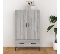 Vidaxl Buffet Sonoma Gris 70x31x115 Cm Bois D'ingénierie Marron