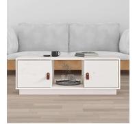 818266 vidaXL Table basse Blanc 100x50x35 cm Bois massif de pin