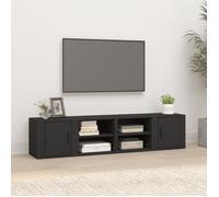 819439 vidaXL Meubles TV 2 pcs Noir 80x31,5x36 cm Bois d'ingénierie