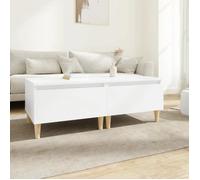 819501 vidaXL Tables d'appoint 2 pcs Blanc 50x46x35 cm Bois d'ingénierie