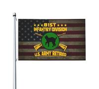 81E Division D'Infanterie Avec Fusils Croisés (Retraitée) Bannière 90X150Cm Éclatantes Double Face Décoration Bannière Drapeau De Festival Pour Vacances Toutes Les Saisons Intérieure