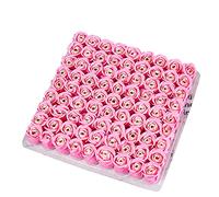 81PCS Fleur de Savon Rose, Roses Artificielles Savons Parfumés Mini Tête de Rose Pétales de Rose dans Une Boîte Cadeau Savon Parfumé Rose Fleur Cadeau pour Anniversaire Mariage Saint Valentin Boîte