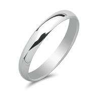 81stgeneration Bague en Argent Sterling 925 avec Bande Unie de 3mm | Alliance Classique | Bague de Promesse et de Fiançailles Simple | Bagues pour Hommes en Argent Massif