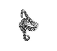 81stgeneration Bague Enveloppante en Argent Sterling avec Pattes et Bras de Pieuvre | Bijoux D'été Tendance en Argent 925 | Conception de Demi-doigt Ocean Kraken | Bague de Pouce de Plage Nautique