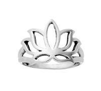 81stgeneration Bague Pétale de Lotus en Argent Sterling pour Femme | Symbole de la Géométrie Sacrée Hindoue | Bague Ajourée en Argent 925 avec Fleur | Cadeau Spirituel Inspiré de la Nature