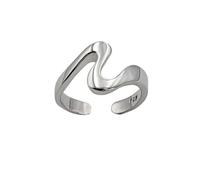 81stgeneration Bagues d'Orteil en Argent Sterling pour Femme - Bague d'Orteil en Argent Vague Océan - Bagues Midi en Argent 925 - Bande Ondulée Simple - Bijoux de Pied de Plage Bohème