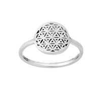 81stgeneration Bagues Rondes Fines en Argent Sterling 925 avec Graine de Vie pour Femme | Bagues pour Dames | Bague Empilable à Géométrie Sacrée Découpée | Bijoux Bohèmes pour Fille