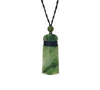 81stgeneration Collier Pendentif Petite Lame Toki en Jade Néphrite | Collier Surfeur en Cordon de Style Maori pour Hommes et Femmes | Bijoux en Pierre Verte Naturelle | Pendentifs Sculptés à la Main