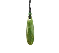 81stgeneration Collier Pendentif Roimata en Jade Néphrite | Collier en Cordon en Forme de Larme de Pierre Verte Maorie pour Homme | Bijoux Tribaux Naturels pour Femmes | Pendentifs Sculptés à la Main