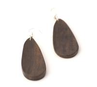 81stgeneration Grandes Boucles D'Oreilles Pendantes Ovales en Bois pour Femmes | Poire en Bois Bohème | Boucles D'Oreilles en Forme de Cœur avec Crochets en Argent 925 | Bijoux Mod Géométriques