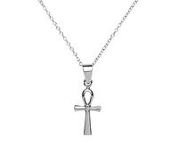 81stgeneration Pendentif Ankh | Colliers en Argent Sterling 925 pour Femmes 45cm | Colliers pour Hommes avec Chaîne en Argent Massif et Croix Égyptienne | Cadeau pour Homme | Bijoux Wiccans