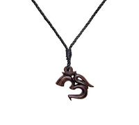 81stgeneration Pendentif Om en Bois Naturel | Bijoux Bohèmes avec Mantras Sacrés Hindous pour Femmes | Colliers en Cordon Faits Main pour Hommes | Amulette Ronde en Bois Sanskrite pour la Méditation