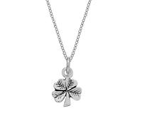 81stgeneration Silverly Collier Trèfle à Quatre Feuilles en Argent Sterling pour Femme | Petit Pendentif Porte-bonheur sur Chaîne Gourmette de 45cm | Bijou Porte-bonheur Irlandais en Argent 925