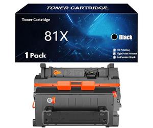 81X Cartouche de Toner pour HP 81X 81A CF281X CF281A Compatible pour HP LaserJet Enterprise M630 604n 604dn M605n M605X M606dn 606X Imprimantes avec Puce,Black-1 Pack