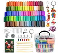 82 Couleurs Argile à Modeler Pâte Polymère à Cuire au Four, Douce Non Toxique Cuisson, avec Outils et Boîte de Rangement, Cadeau Créatif et de Noël Parfait pour les Enfants