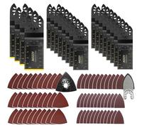 82 Oscillating Saw Blades, Oscillating Tool Blades Accessories with Sandpaper, 4PCS Titanium Oscillating Multitool Blades, Quick Release Multi Tool Blades Fits Most Models The Market