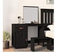 820091 vidaXL Coiffeuse Noir 95x50x134 cm Bois de pin massif