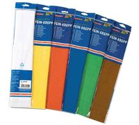 [820106-10] folia Lot de 10 Papiers crépon, (l)500 mm x (L)2,5 m, jaune