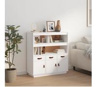 820163 vidaXL Buffet haut Blanc 100x40x108,5 cm Bois massif de pin