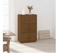 820175 vidaXL Buffet haut Marron miel 67x40x108,5 cm Bois massif de pin