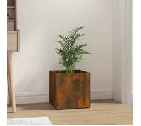820499 vidaXL Jardinière Chêne fumé 40x40x40 cm Bois d'ingénierie