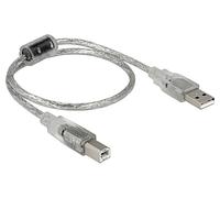 82057 Câble USB 2.0 USB A mâle,USB B mâle 0,5m transparent DELOCK